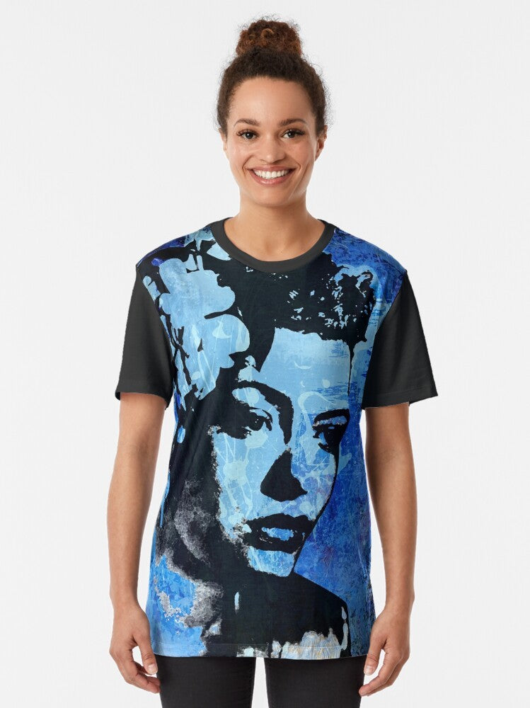 Billie Holiday "Lady Day" graphic t-shirt with vintage jazz singer design - Women