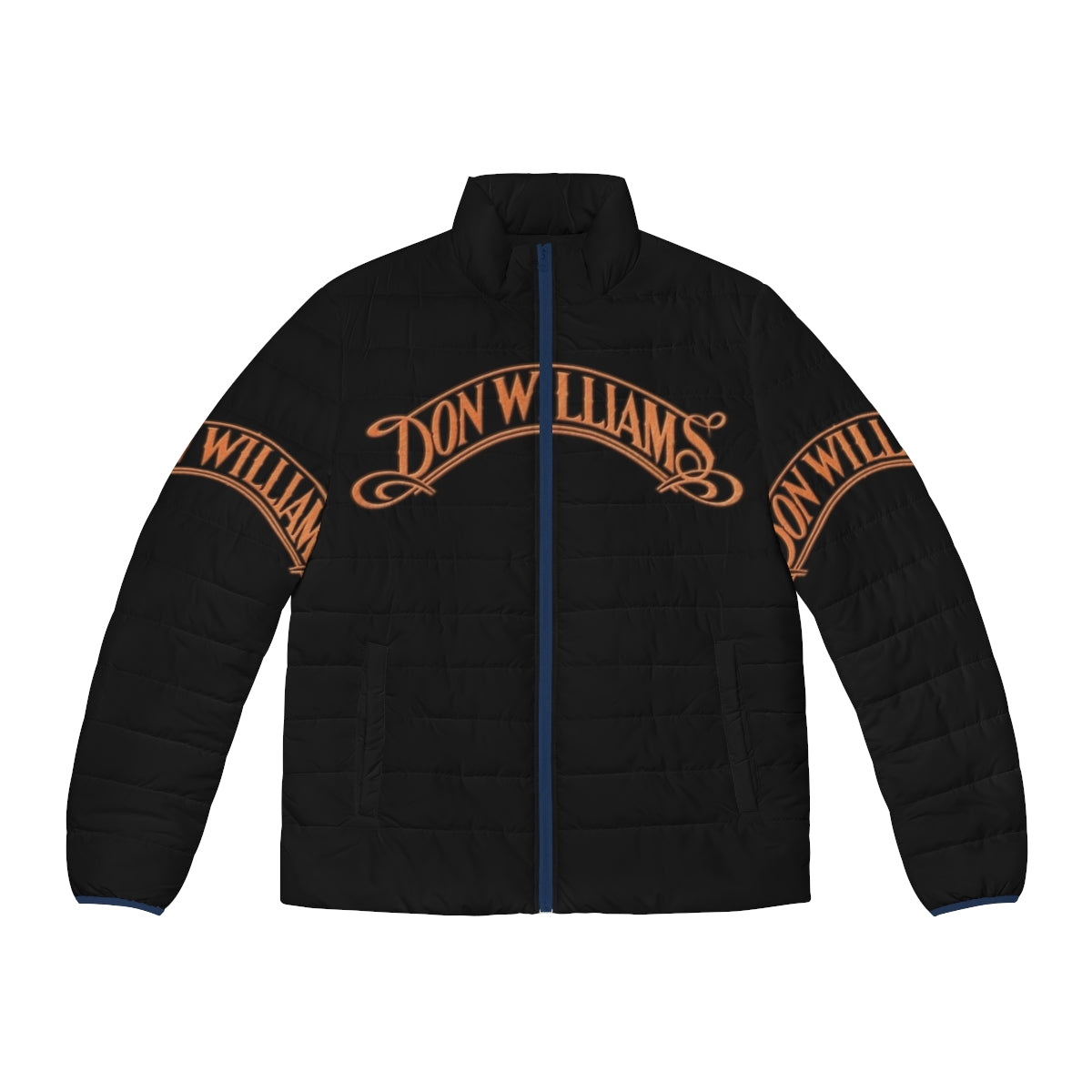 Stylish puffer jacket with music-inspired design, perfect for Don Williams fans