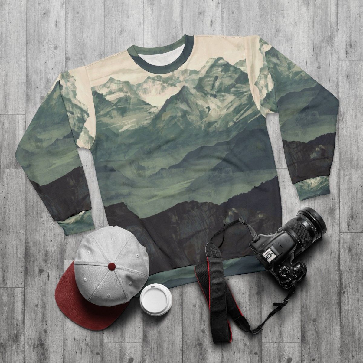 Mountain Fog Sweatshirt - Soft and Comfortable Winter Apparel - flat lay