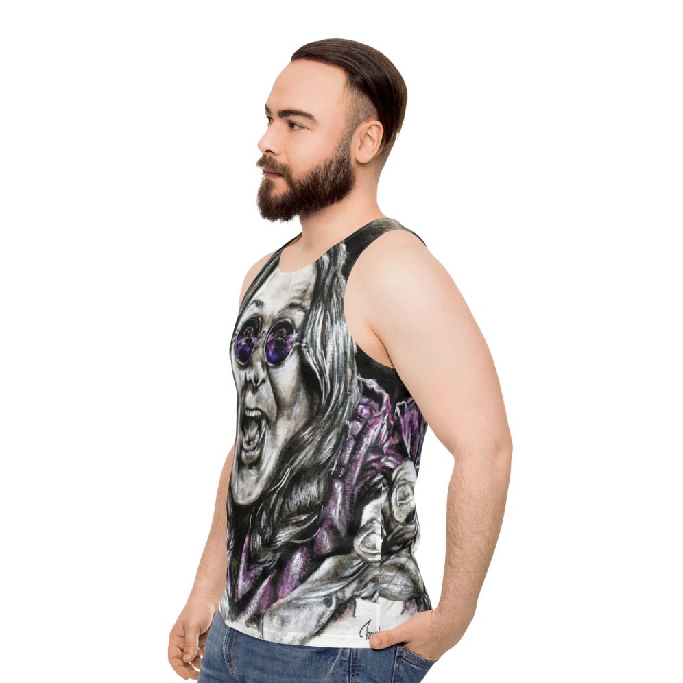 Paranoid Unisex Heavy Metal Tank Top - men side