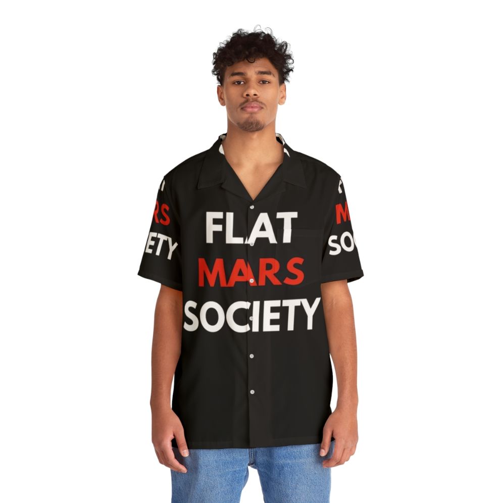 Flat Mars Society Cosmic Hawaiian Shirt - People Front