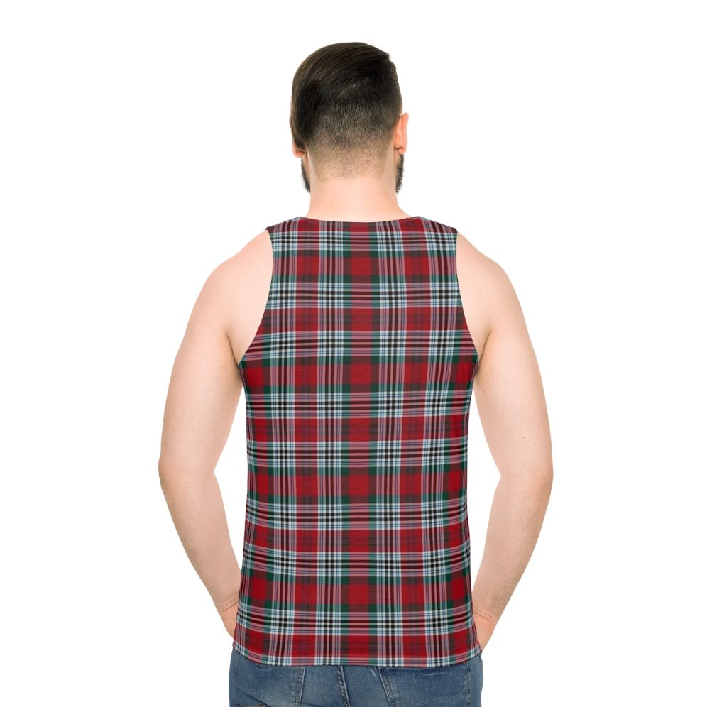 Clan Metcalf Tartan Unisex Tank Top - men back