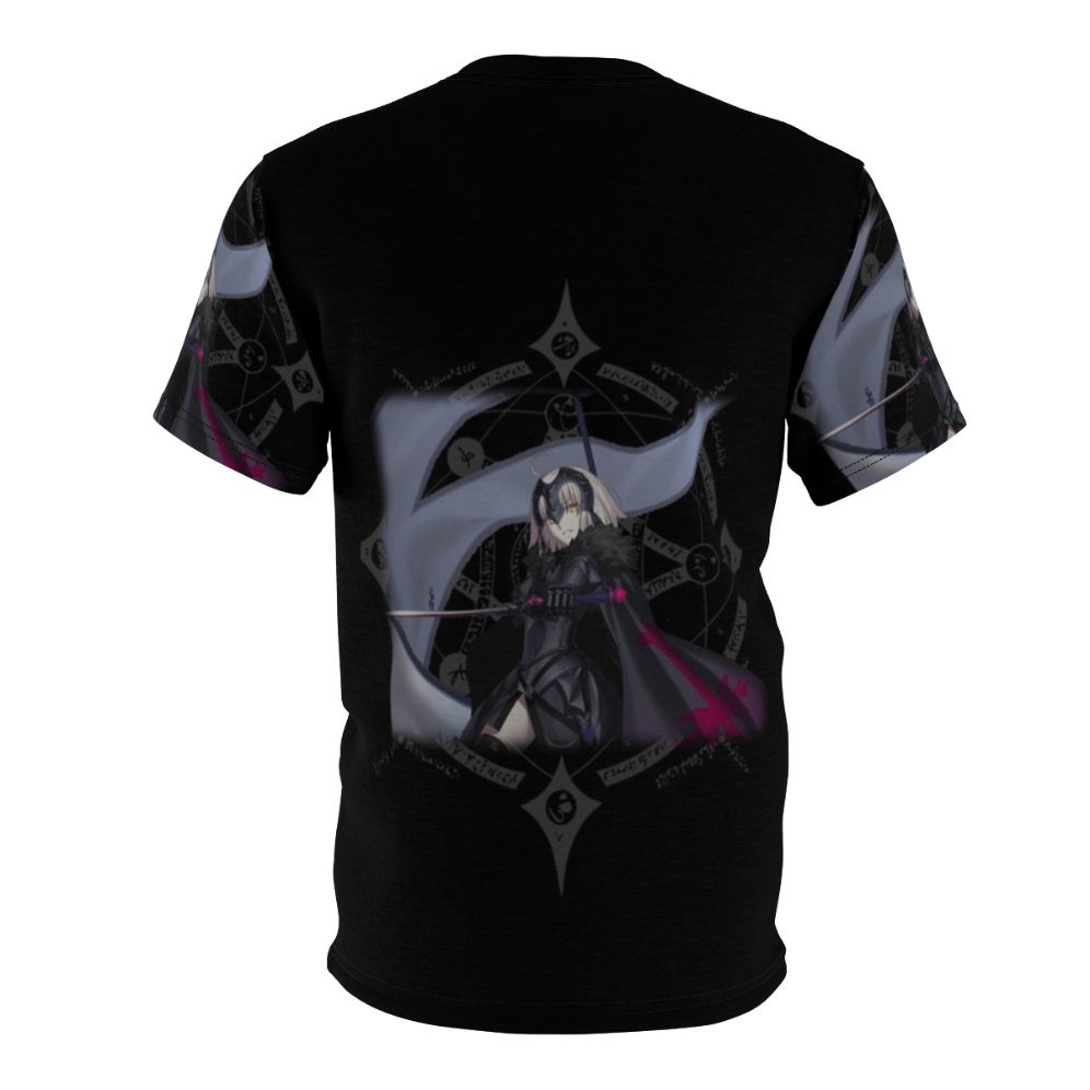 Fate-inspired anime t-shirt design featuring Jeanne d'Arc Alter character - Back