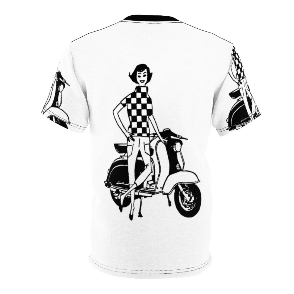 Retro Lambretta Li Series 1 Checkered Top T-Shirt - Back