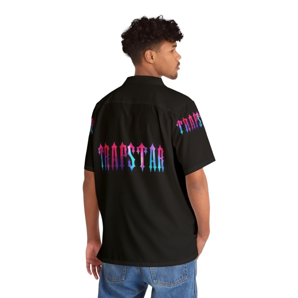 Trapstar London Logo Design Hawaiian Shirt 3 - Brand Clothing - People Back