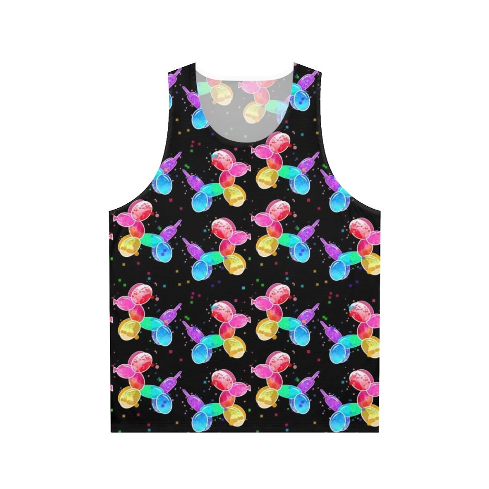 Watercolor balloon dogs unisex tank top