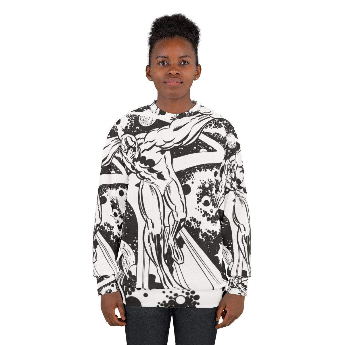 Silver Surfer Superhero Graphic Sweatshirt - women