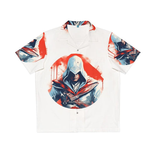 Assassin's Creed Fan Art Hawaiian Shirt featuring medieval computer painting