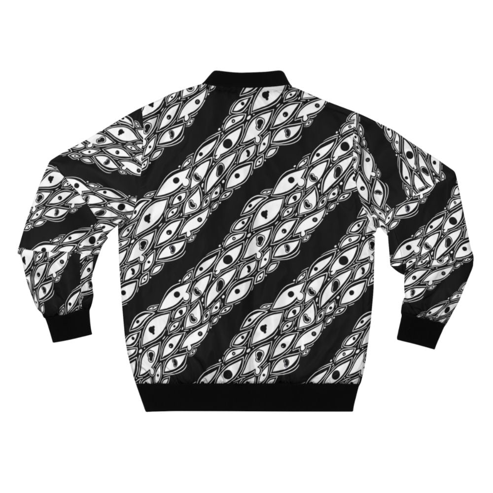 Spooky eyes pattern bomber jacket - Back