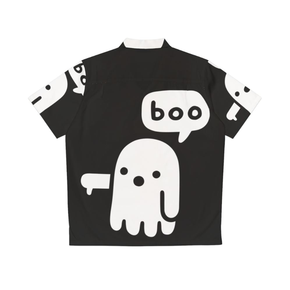 Spooky ghost Hawaiian shirt with funny boo design - Back