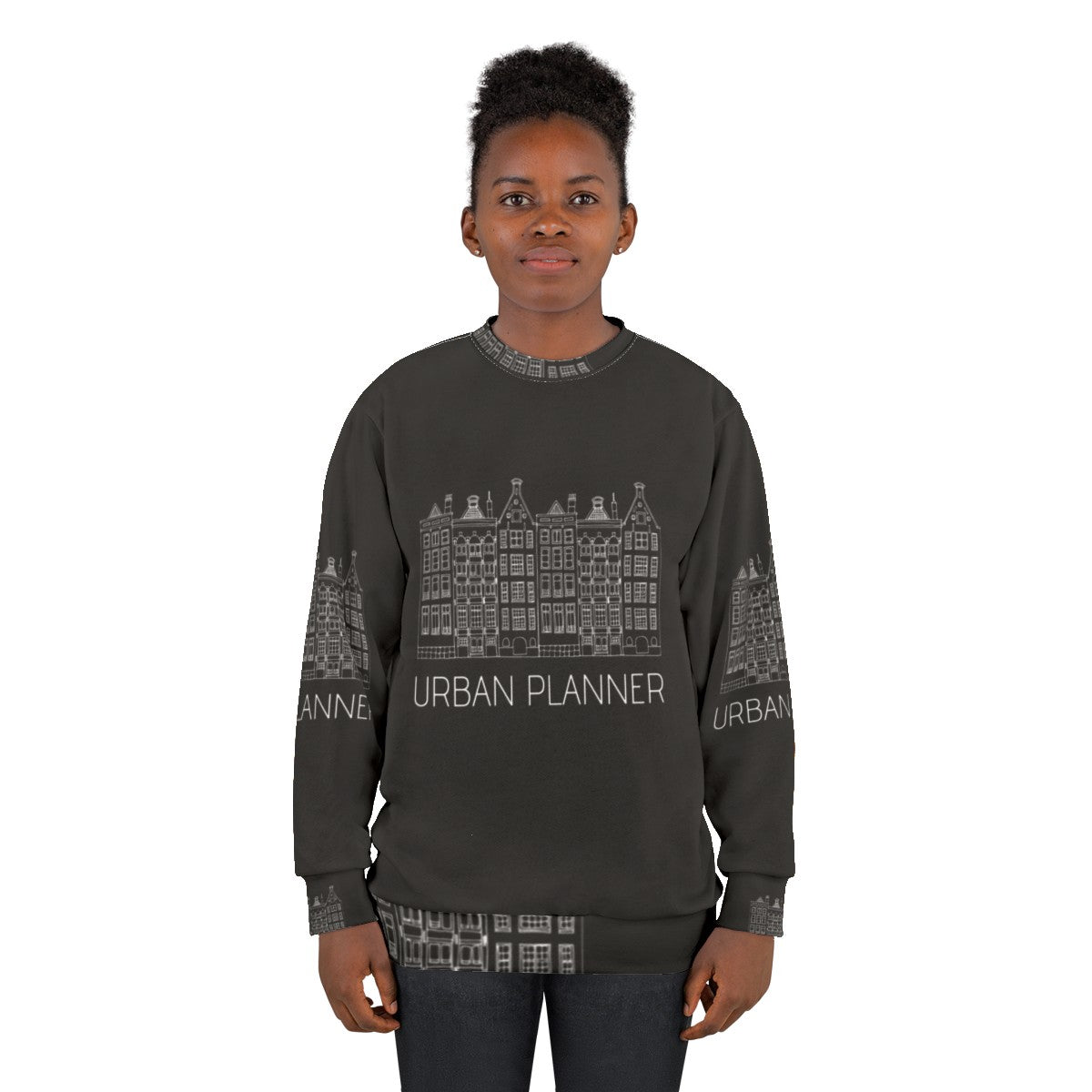 Urban Planner Sweatshirt with City Planning and Architecture Graphic - women