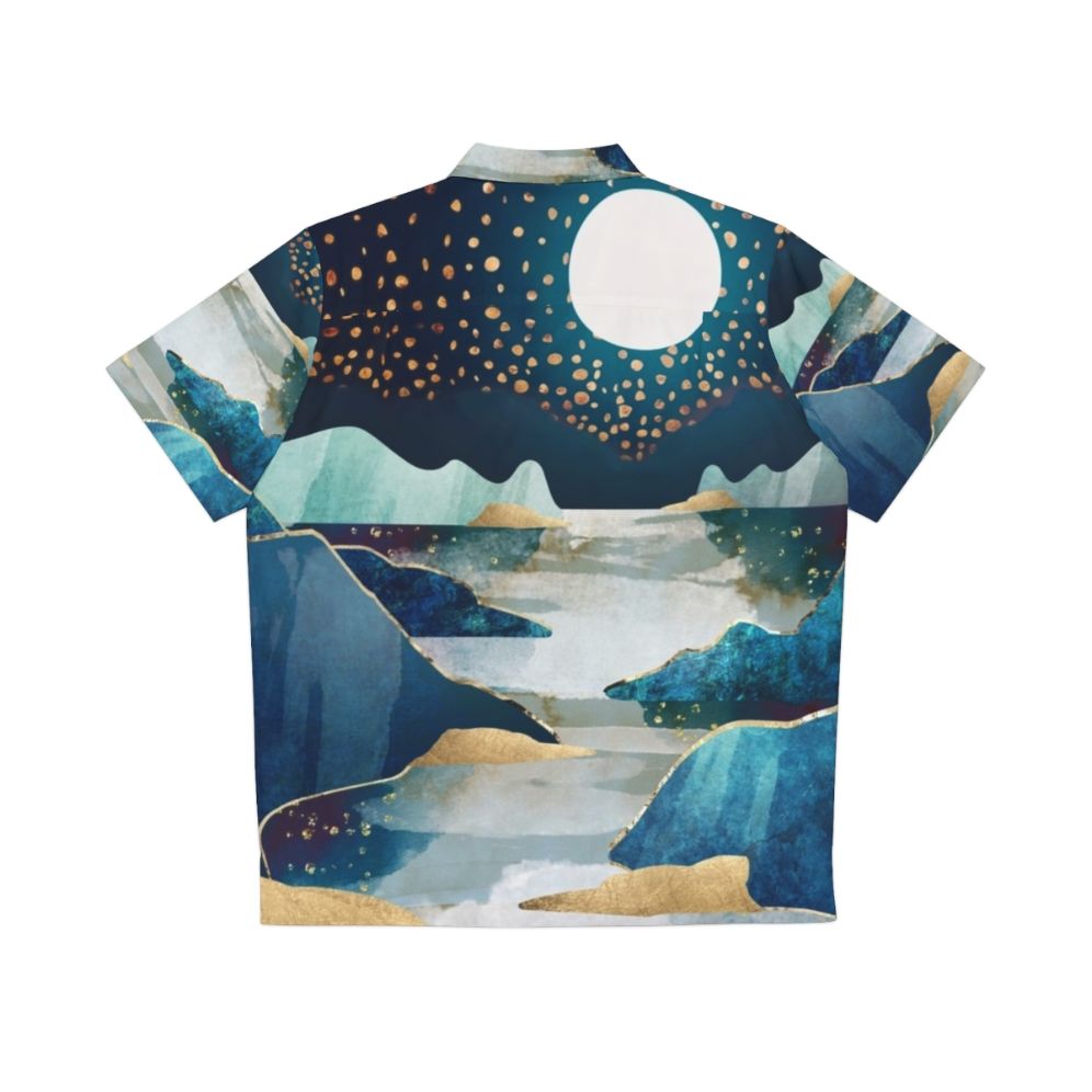 Celestial Moon Glow Hawaiian Shirt with nature-inspired design - Back