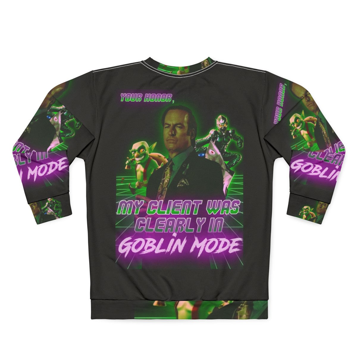 Goblin Mode Cozy Gothic Sweatshirt - Back