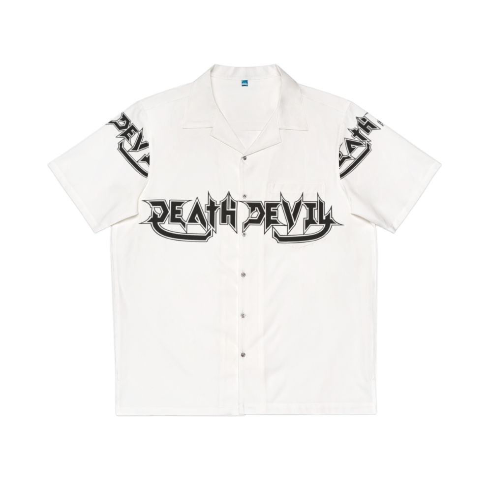 Death Devil Hawaiian Shirt featuring an anime-style graphic