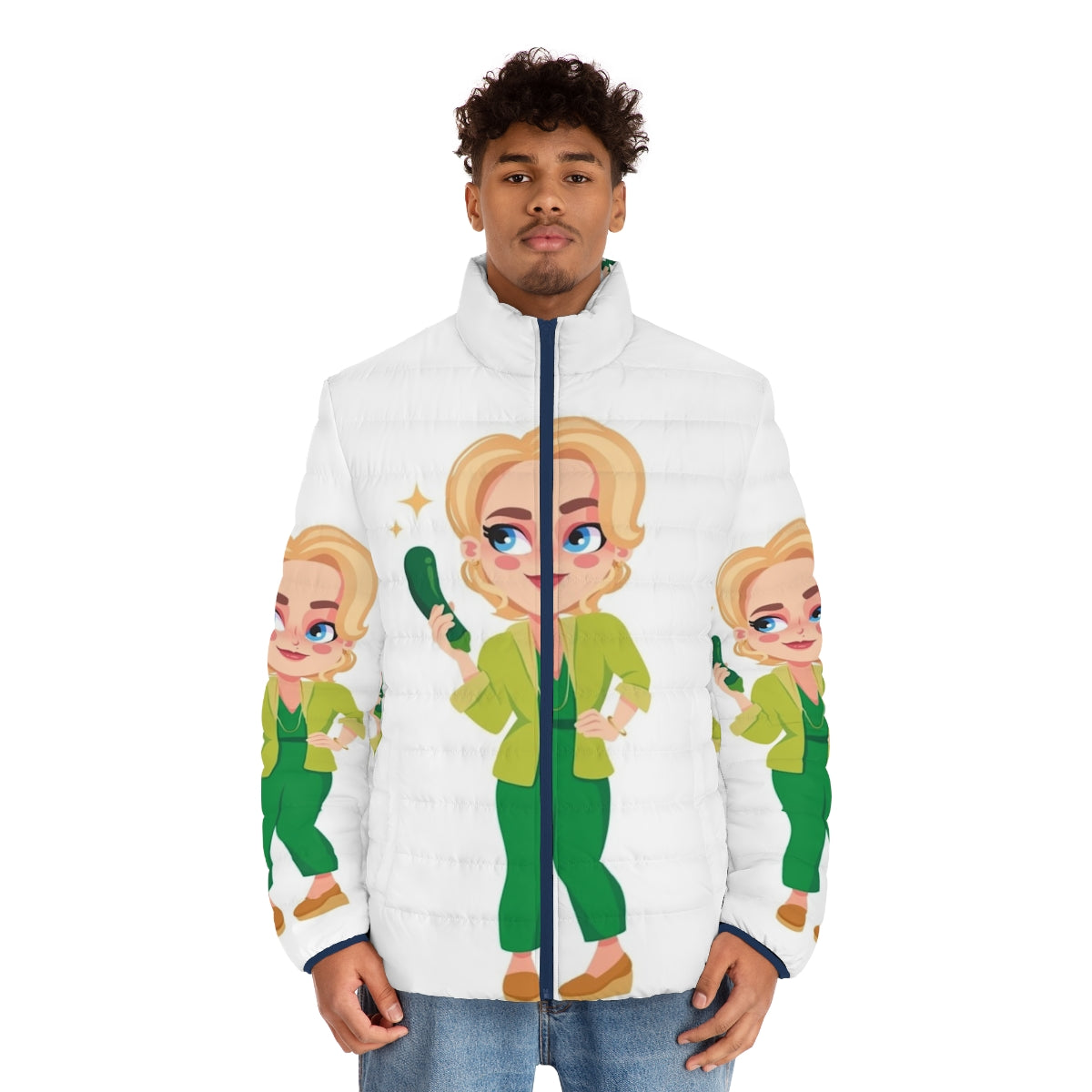 Jean Milburn Sex Education Puffer Jacket Fanart - men front