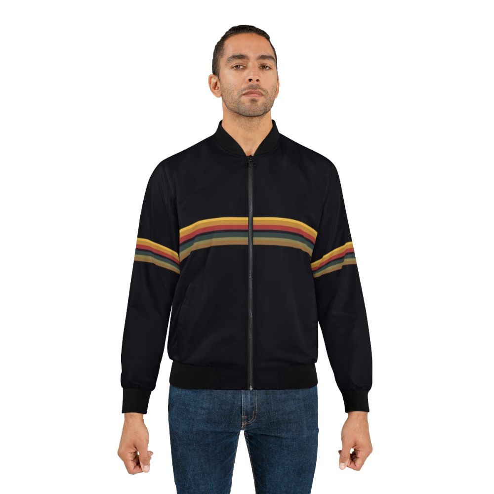 13th Doctor Jodie Whittaker Rainbow Stripe Bomber Jacket - Lifestyle