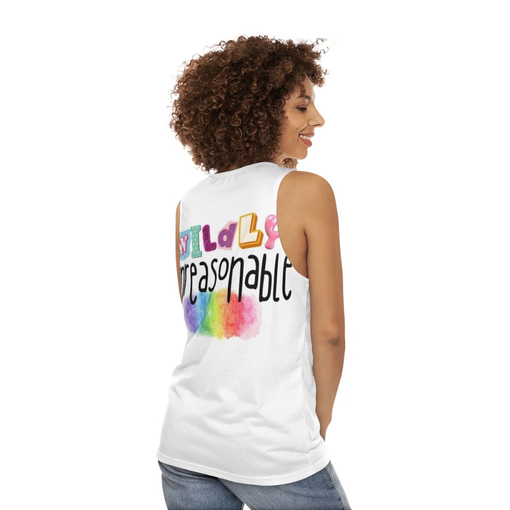 Unisex LGBTQ+ pride tank top - women back