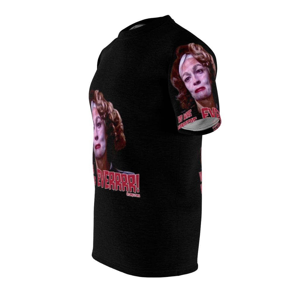 Mommie Dearest inspired t-shirt featuring a stylized portrait - men left