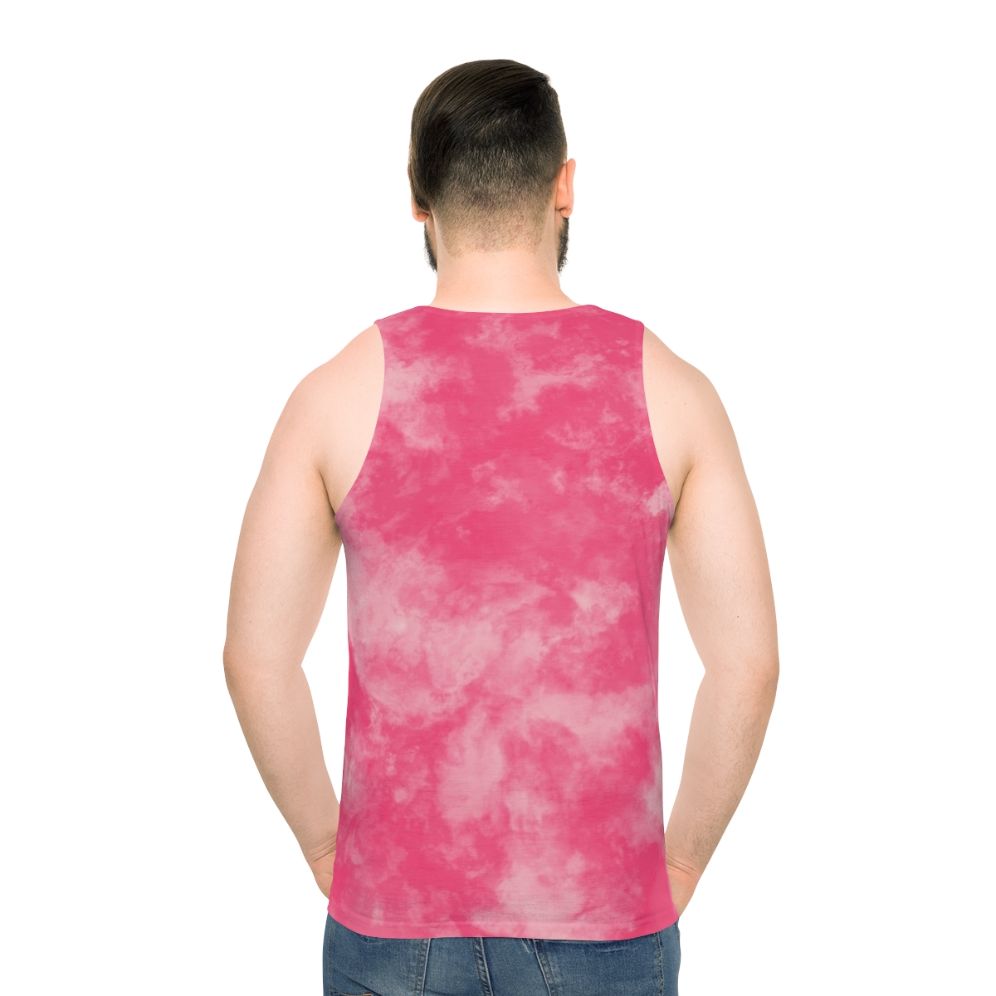 Colorful abstract design unisex tank top - men back