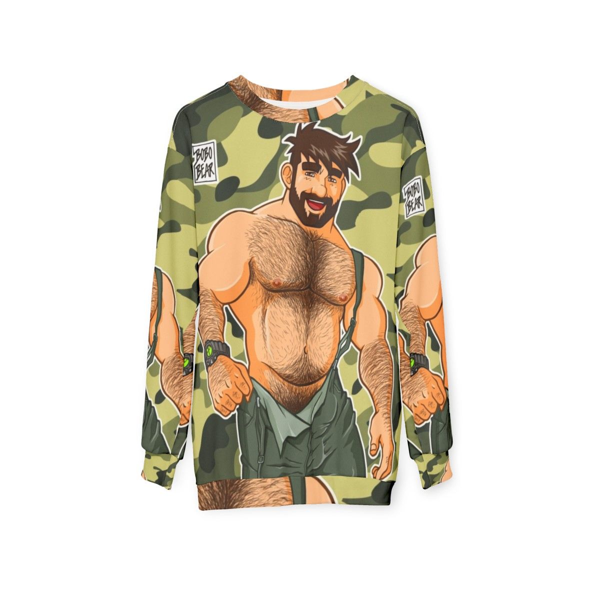 Camouflage sweatshirt for men - hanging