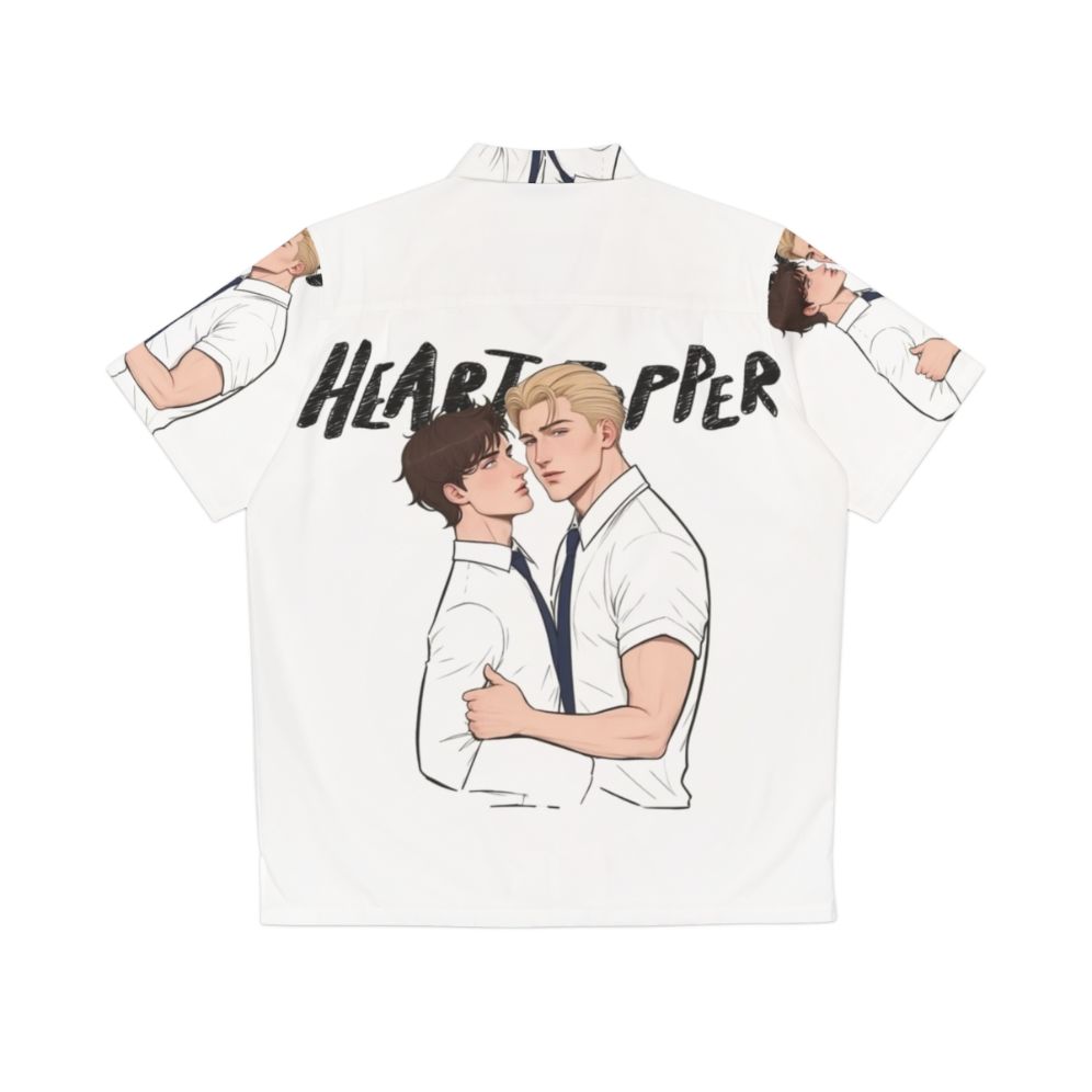 Heartstopper inspired Hawaiian shirt featuring Nick and Charlie - Back