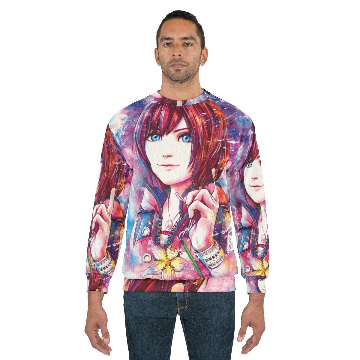 Kairi watercolor design sweatshirt - men