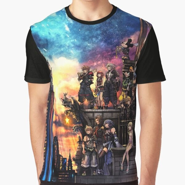 Kingdom Hearts 3 video game graphic t-shirt