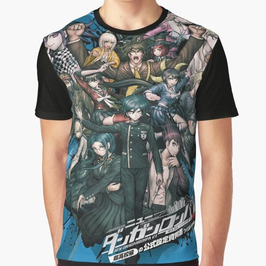 Danganronpa V3: Killing Harmony Graphic T-Shirt featuring characters Kokichi Ouma and Rantaro Amami