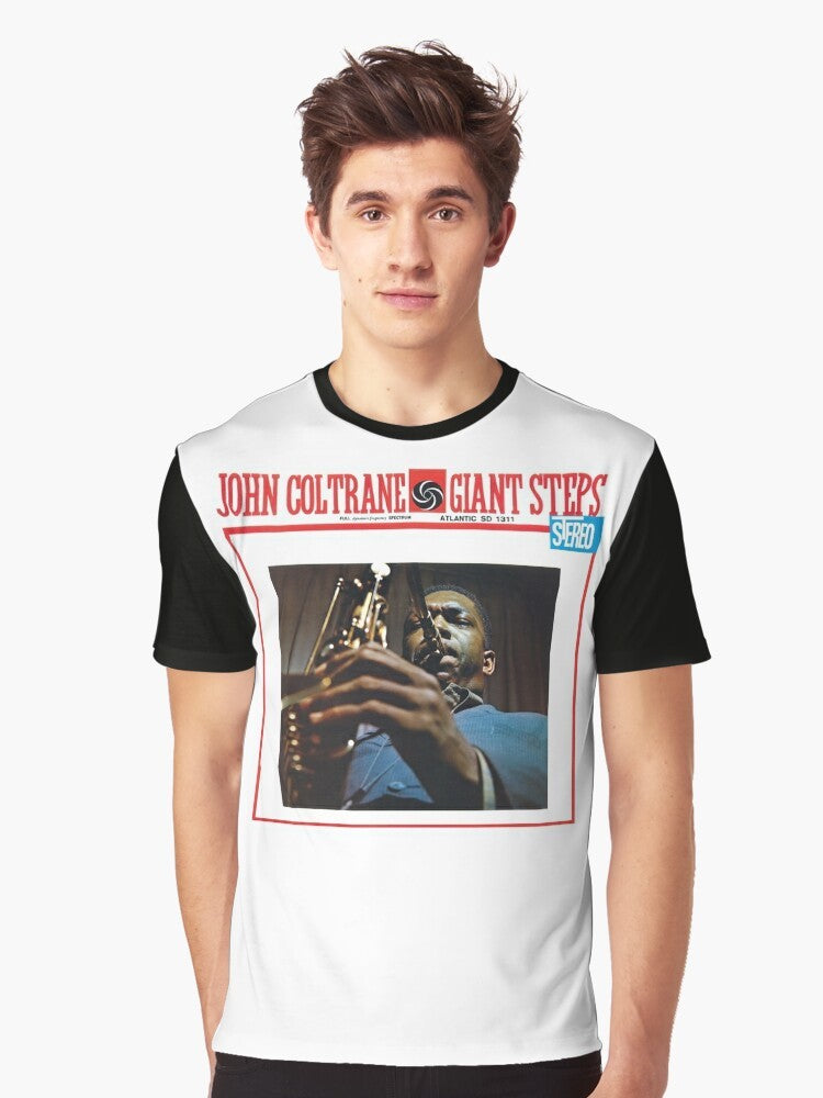 John Coltrane Giant Steps Graphic T-Shirt featuring the iconic jazz musician and his legendary album cover - Men