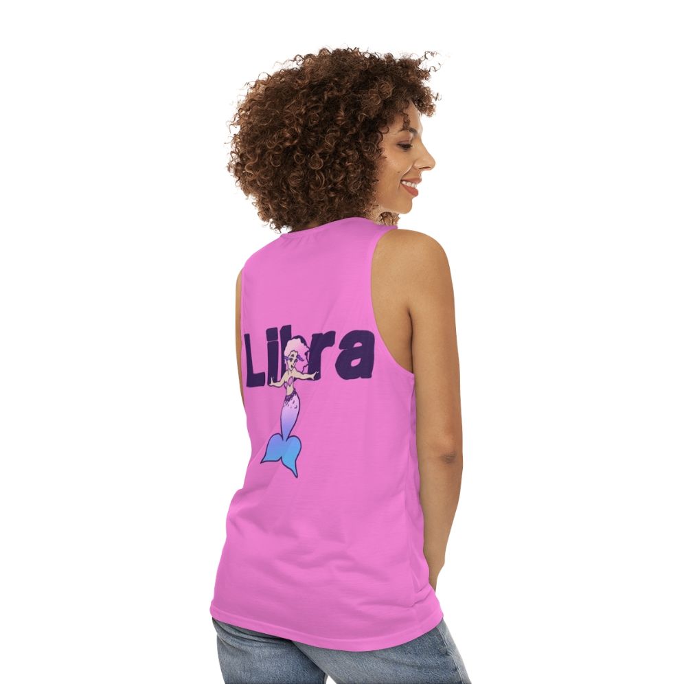 Libra mermaid unisex zodiac tank top - women back