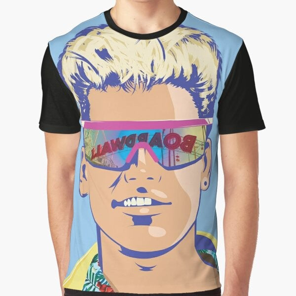 Lost Boys Corey Haim Graphic T-Shirt, featuring the character Sam from the 1980s cult vampire movie