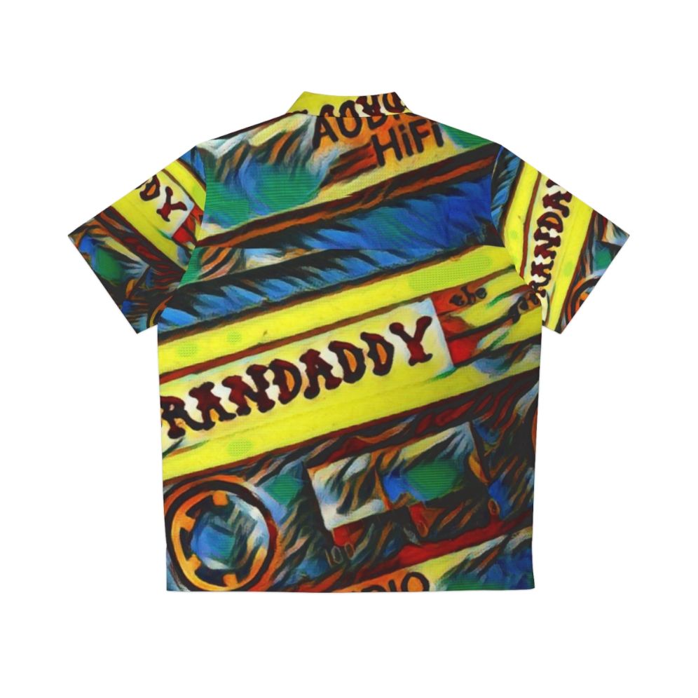 Retro Pilot Hawaiian Shirt with Pop Art Design - Back