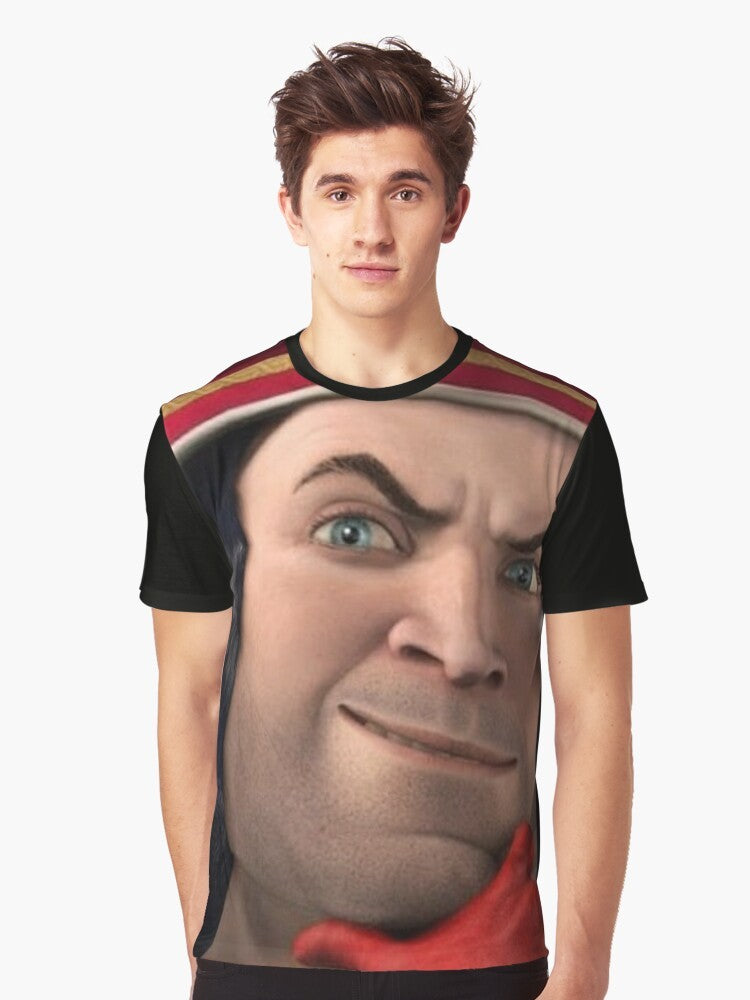 Lord Farquaad graphic t-shirt with Shrek meme design - Men