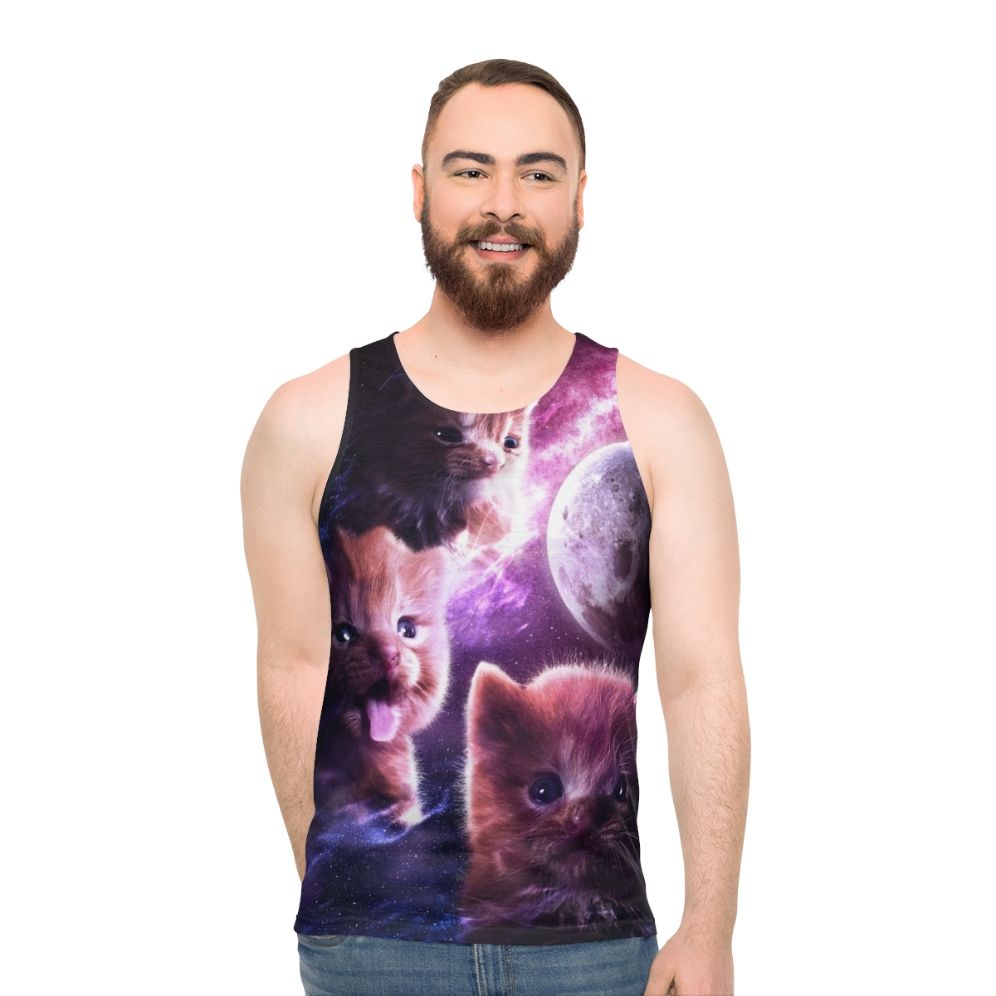 Unisex Tank Top with Degenerate Moon Design - men