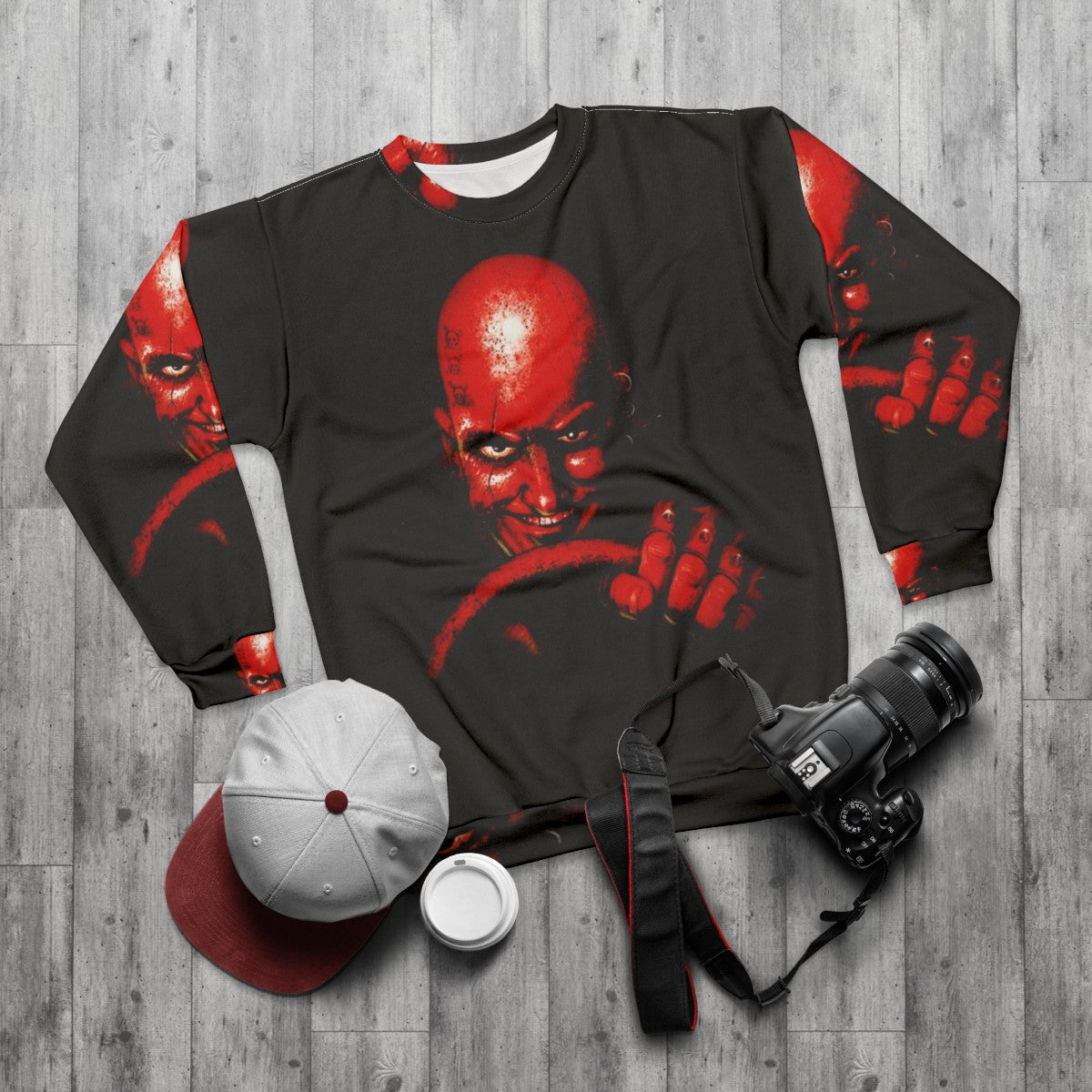 Carmageddon retro racing game fan sweatshirt - flat lay