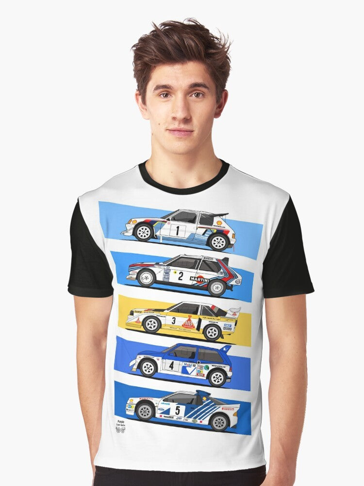 1986 Group B Vintage Rally Car Graphic T-Shirt - Men