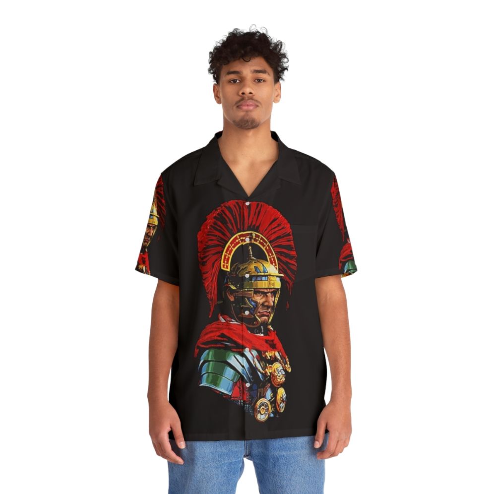 Roman Centurion Portrait Hawaiian Shirt - People Front