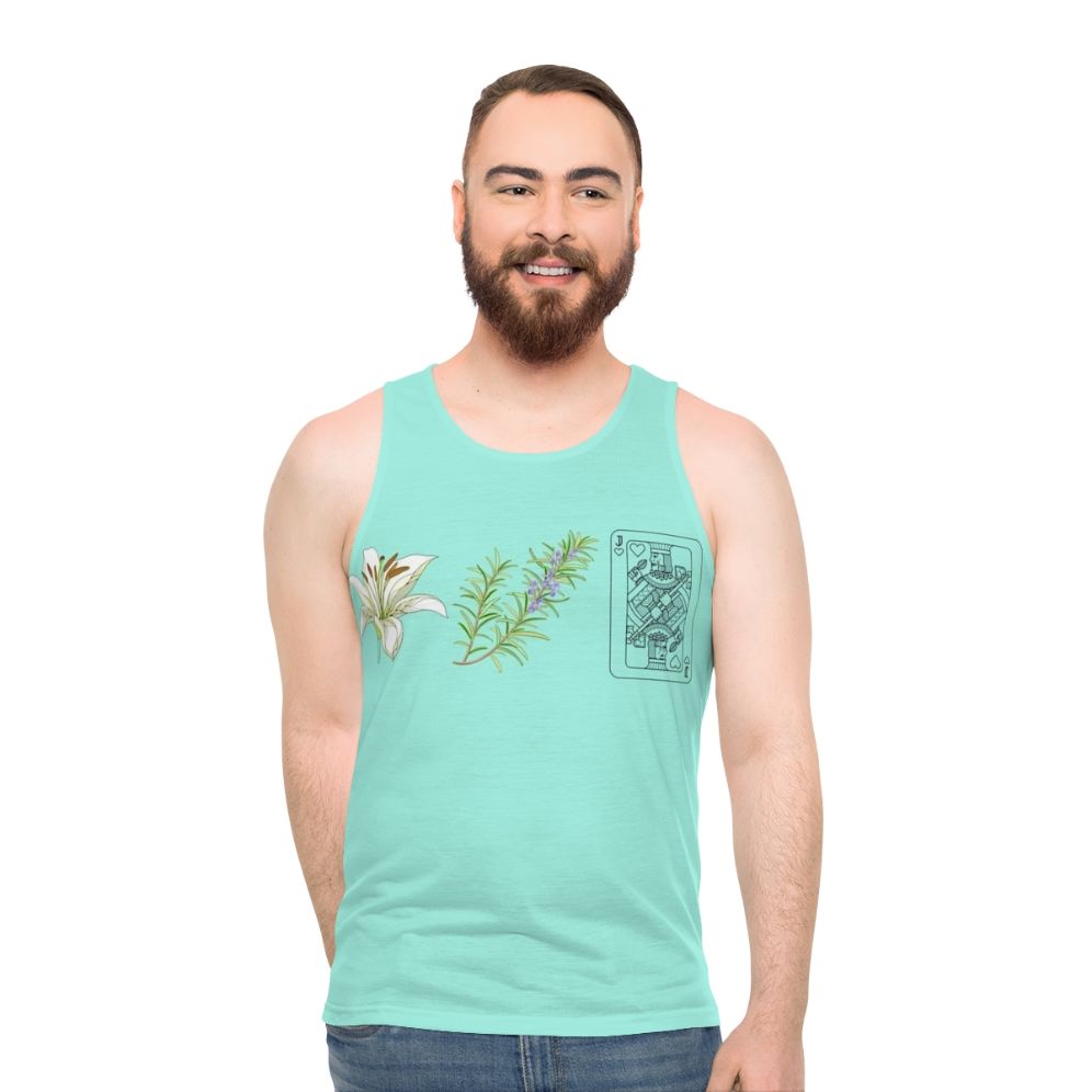 Unisex "Lily Rosemary And The Jack Of Hearts" retro graphic tank top for bob dylan fans - men