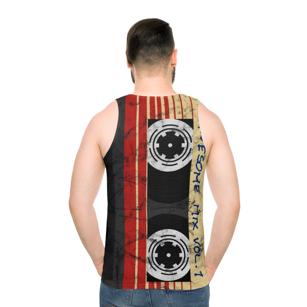 Vintage Awesome Mixtape Vol 1 Unisex Tank Top featuring Marvel Comics characters - men back