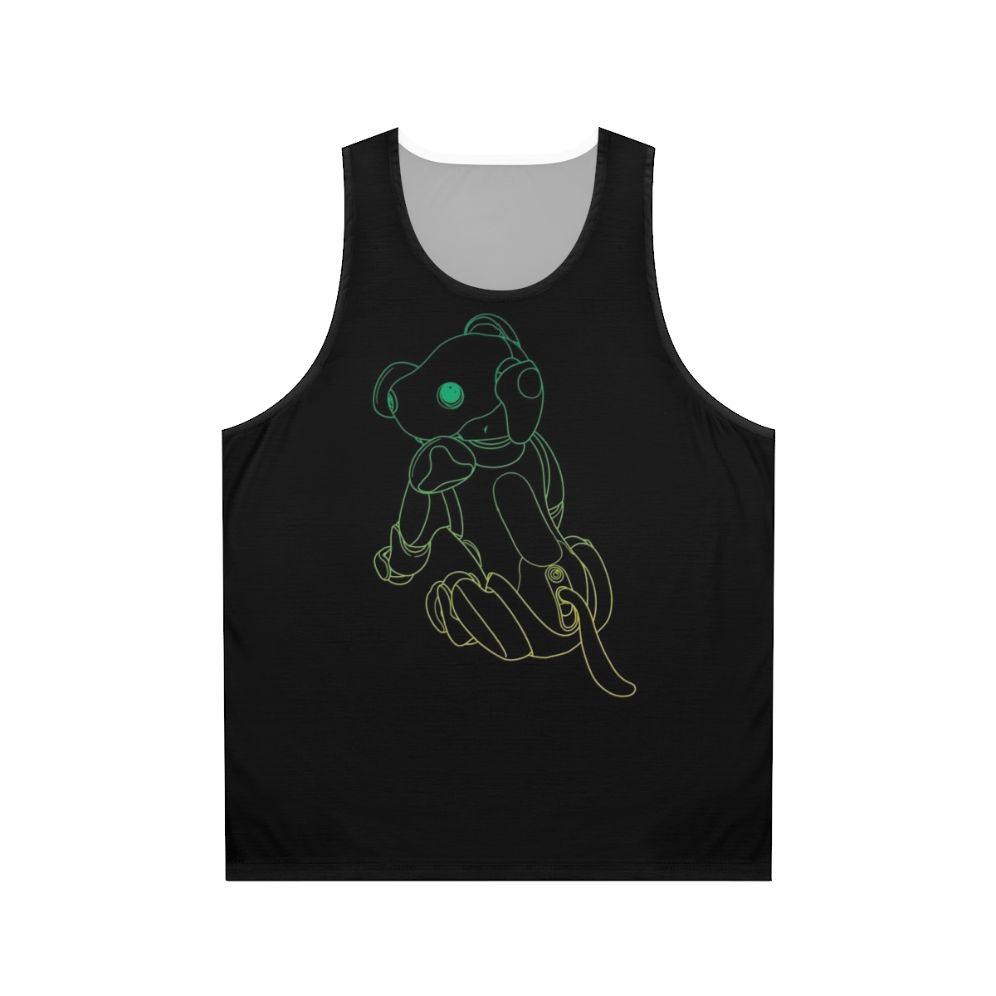 Vibrant green 1000 robot dog unisex tank top