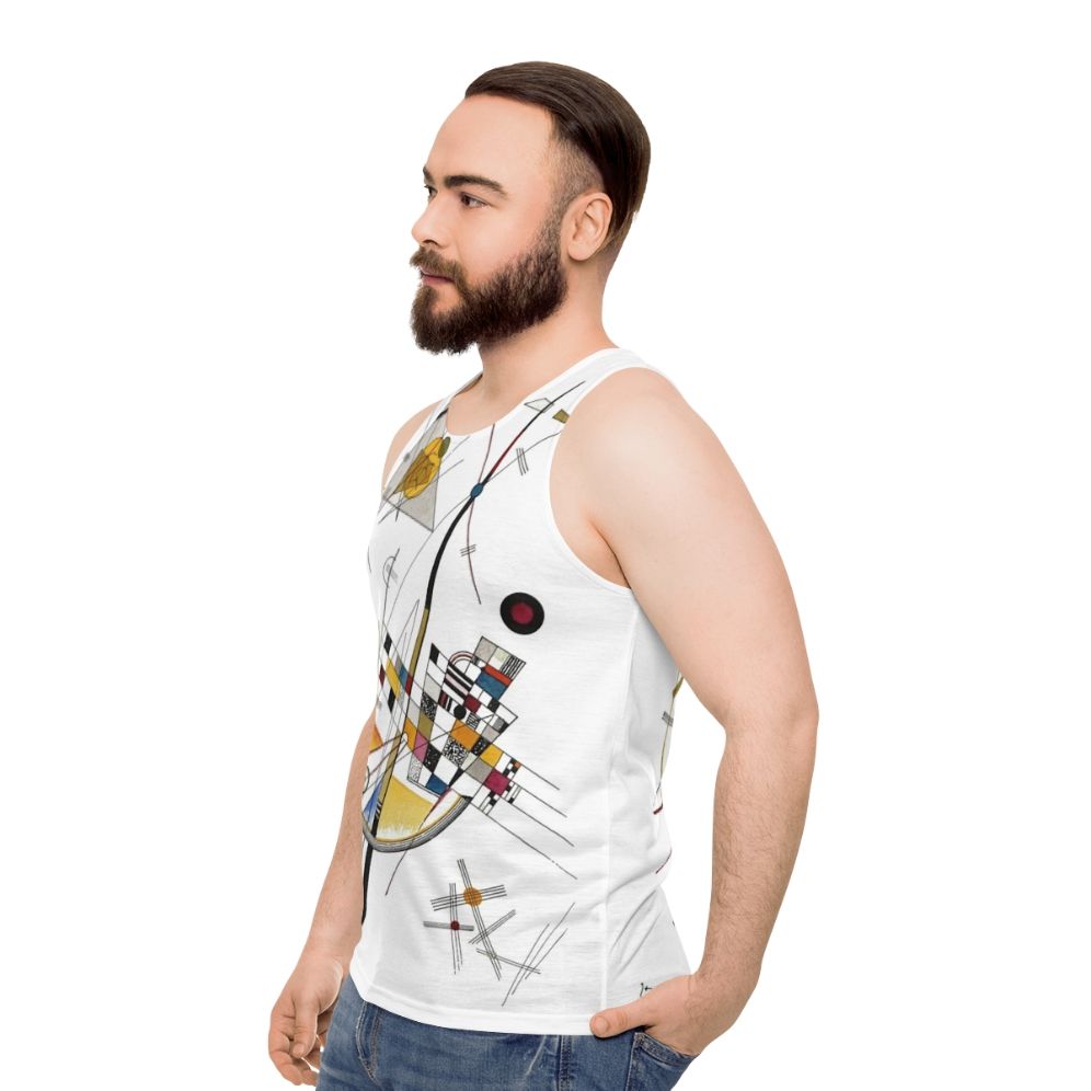 Wassily Kandinsky inspired abstract art unisex tank top - men side