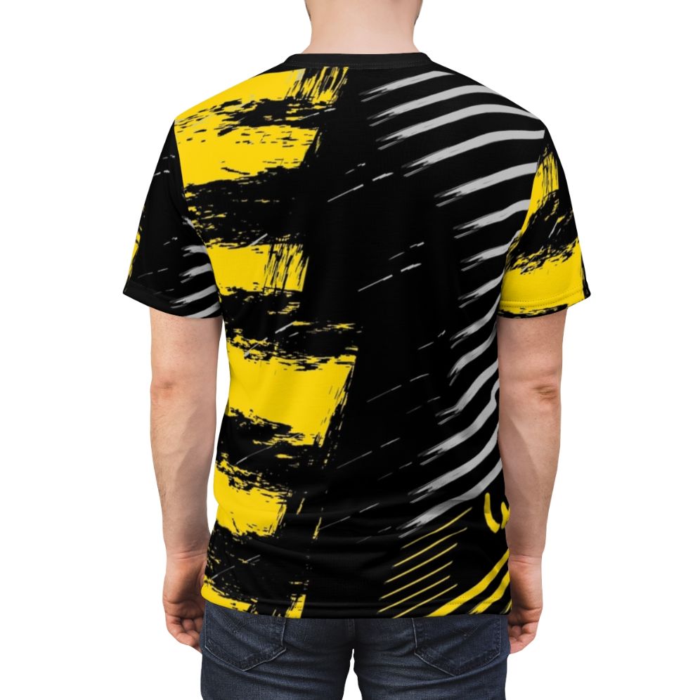 Orky Gold T-shirt featuring a vibrant, pop art-inspired design - men back