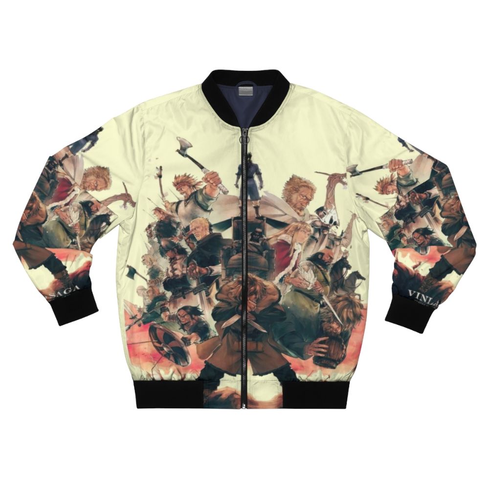 Vinland Saga Bomber Jacket with Viking and Anime Inspired Design