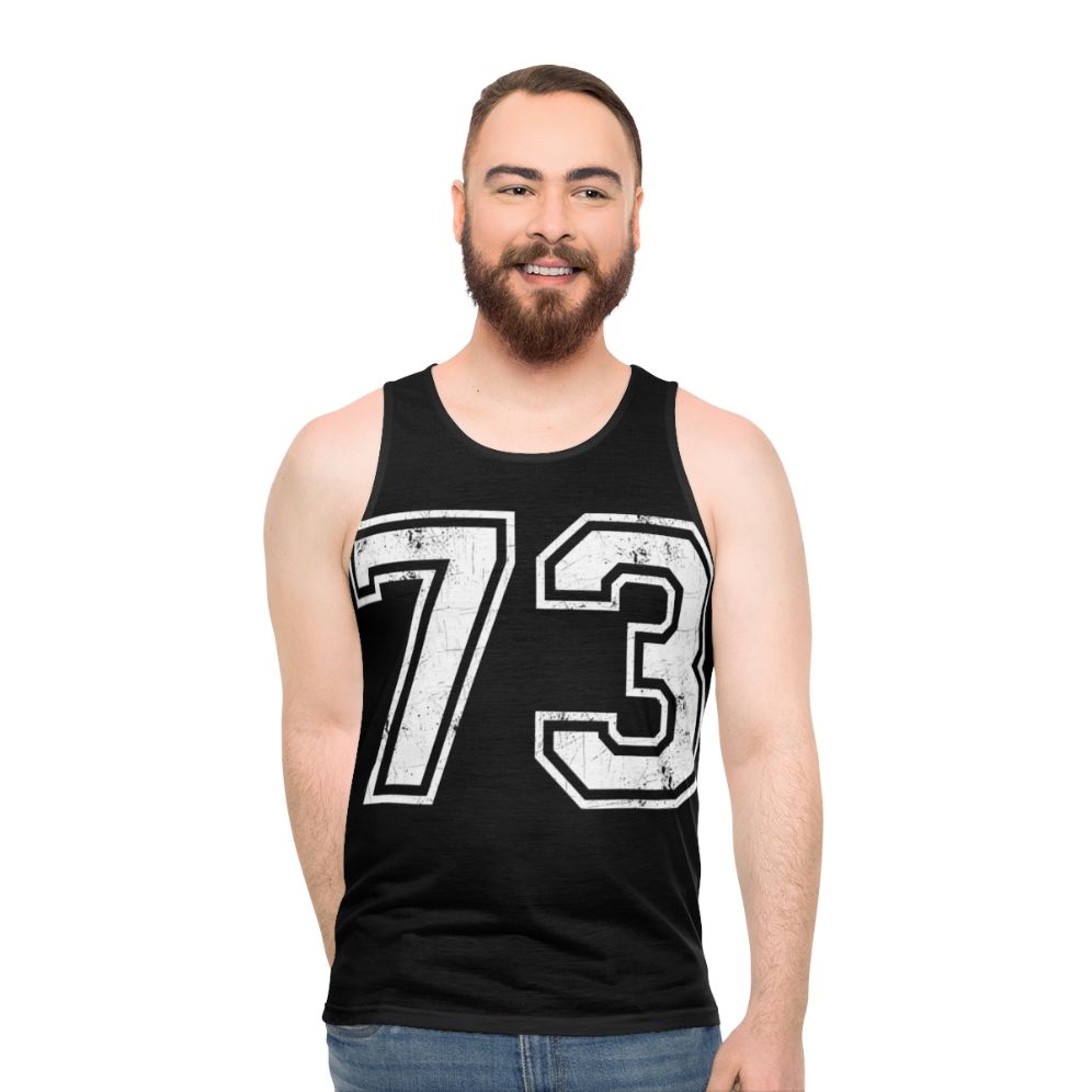 Number 73 Jersey Sports Unisex Tank Top - men