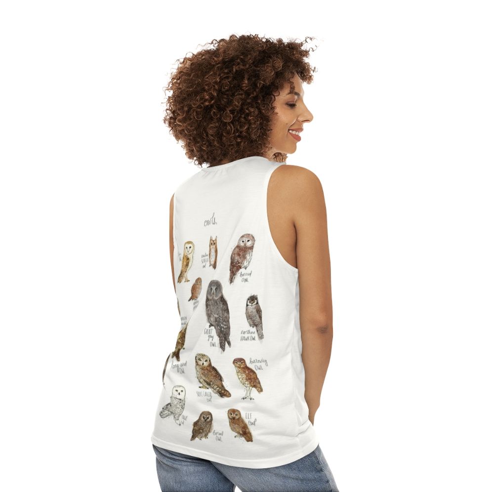 Owls Unisex Tank Top - women back