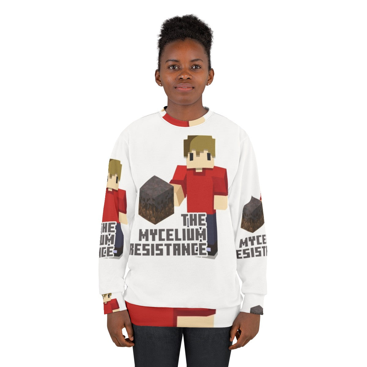 The Mycelium Resistance Sweatshirt featuring Grian's character from Hermitcraft - women