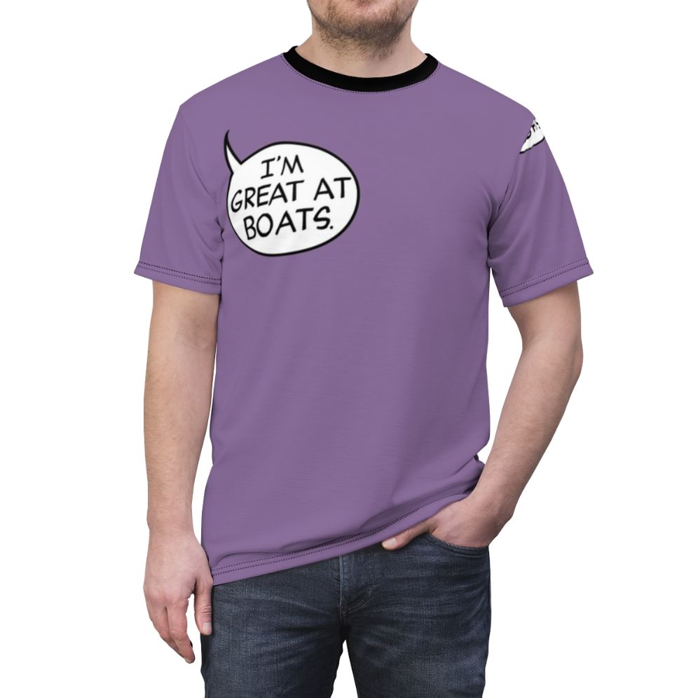 Boats graphic design t-shirt with the text "I'm Great At Boats" - men front