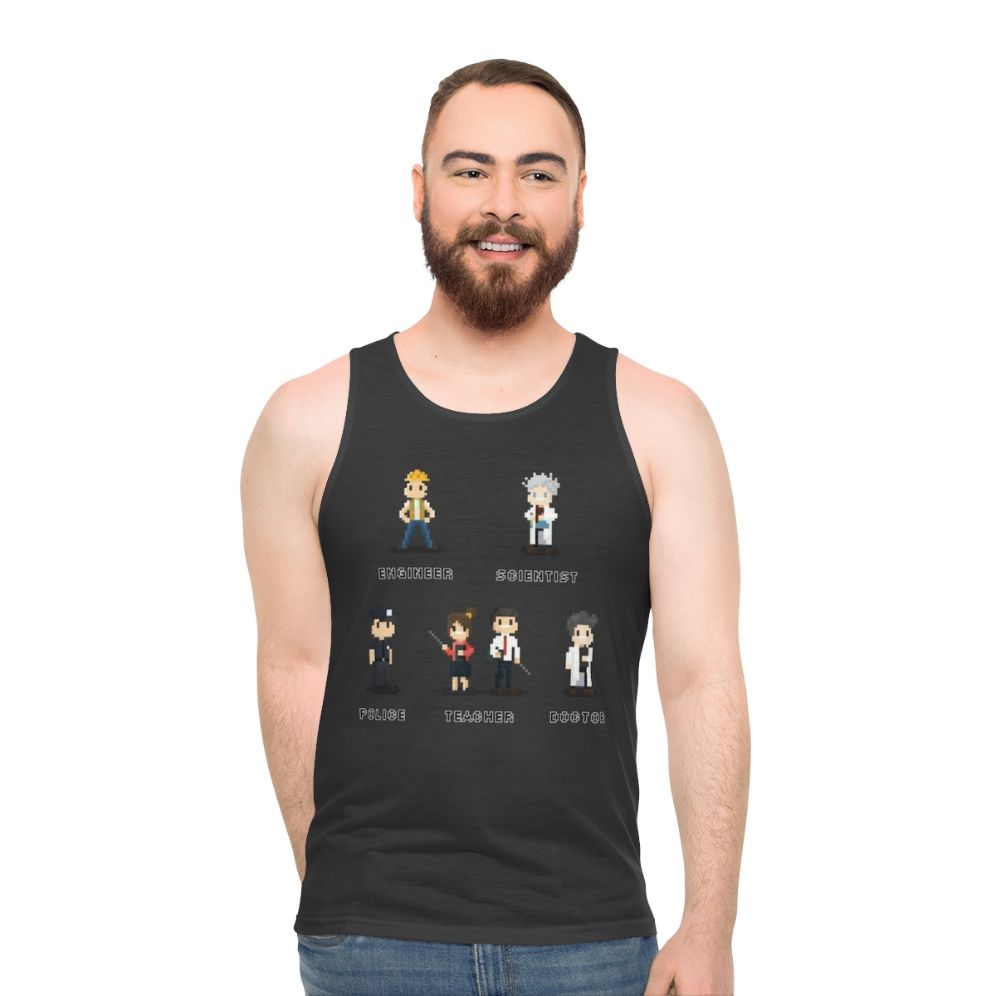 Unisex occupation impression tank top - men