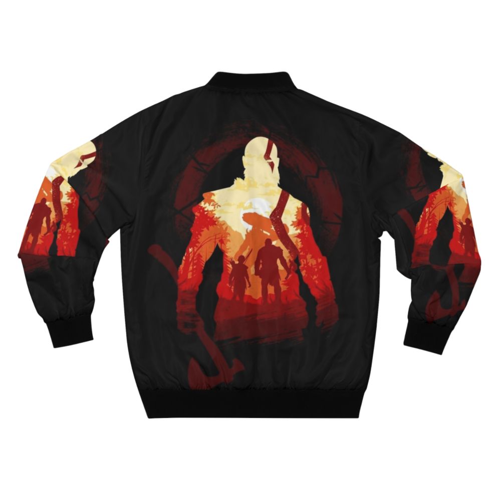 Kratos God of War bomber jacket with graphic design - Back