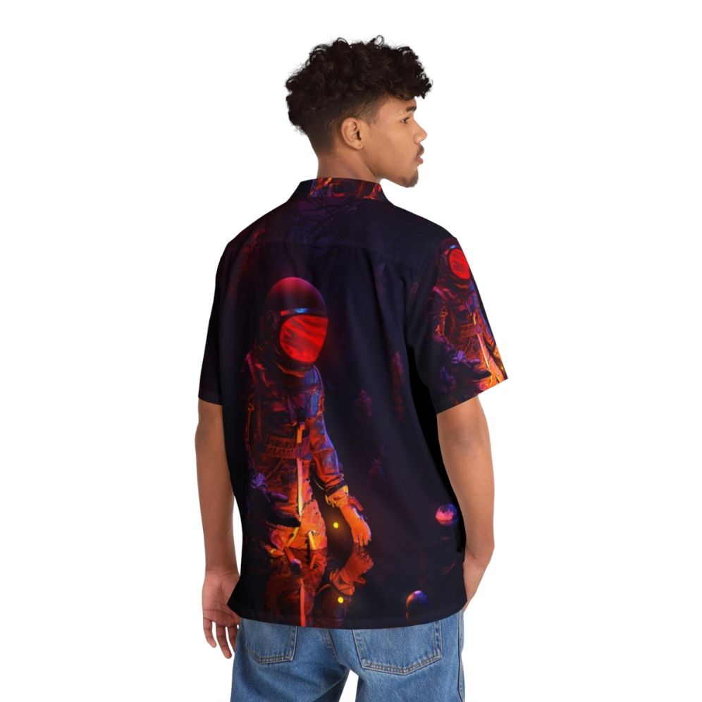 Cosmic Stellar Spot Hawaiian Shirt with galaxy, planets, and stars - People Back